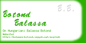 botond balassa business card
